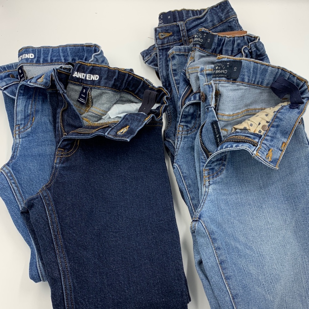 5 pairs Boys size 10 Jeans, adjustable waist